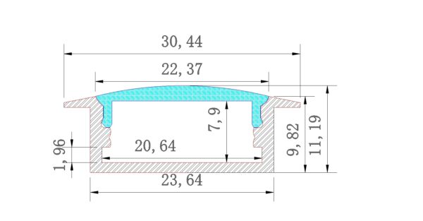 AEX -13 - Aluminium Strip profile